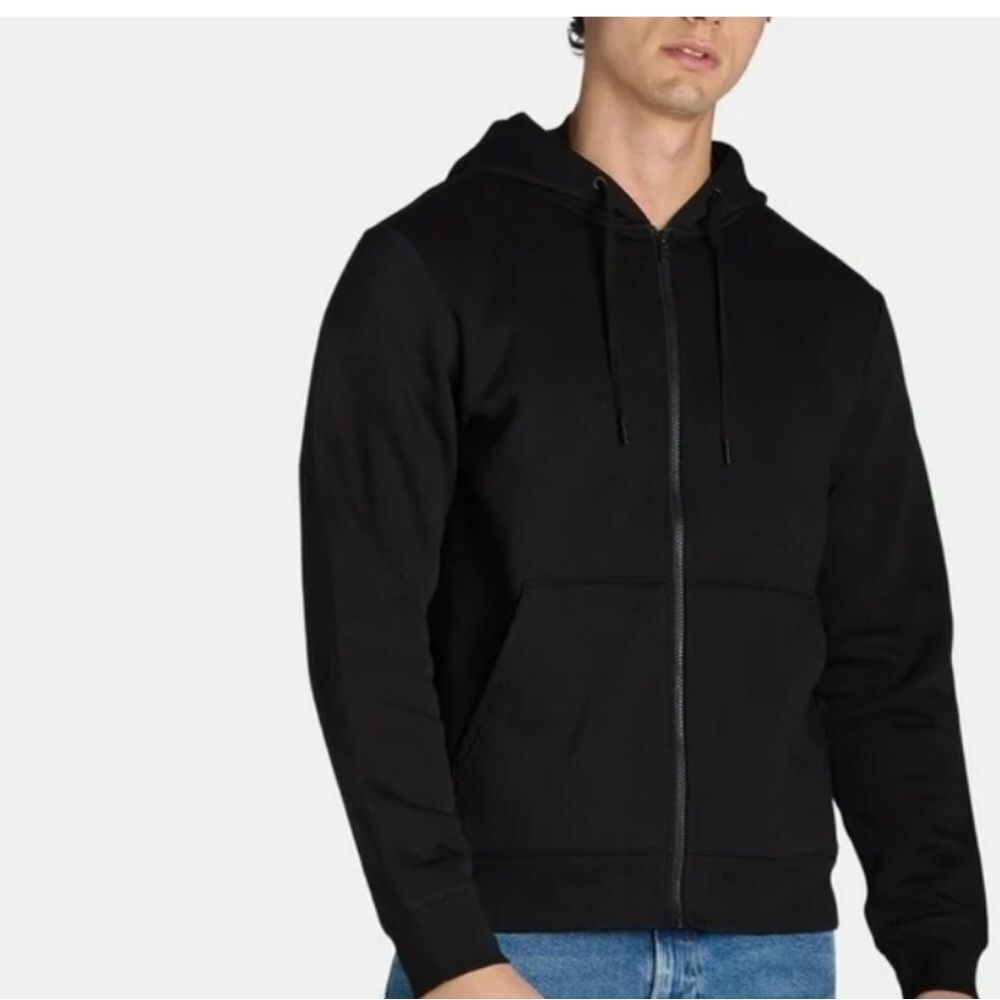 NWT Athletic Works Men's Black Zip-Up Hoodie  3XL